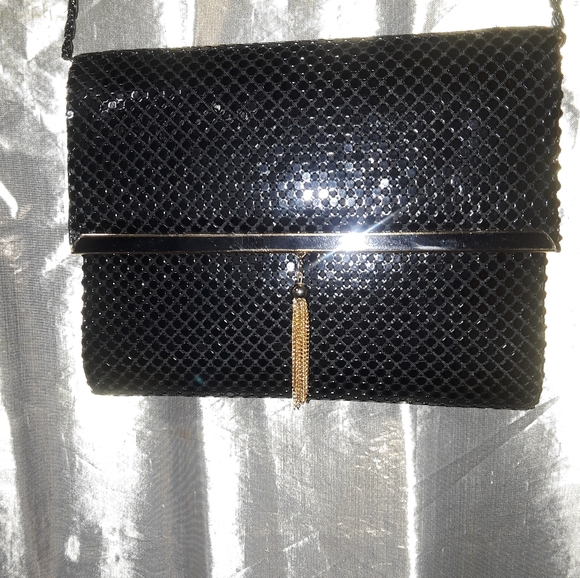Andrew Geller black mesh evening bag - Picture 2 of 4